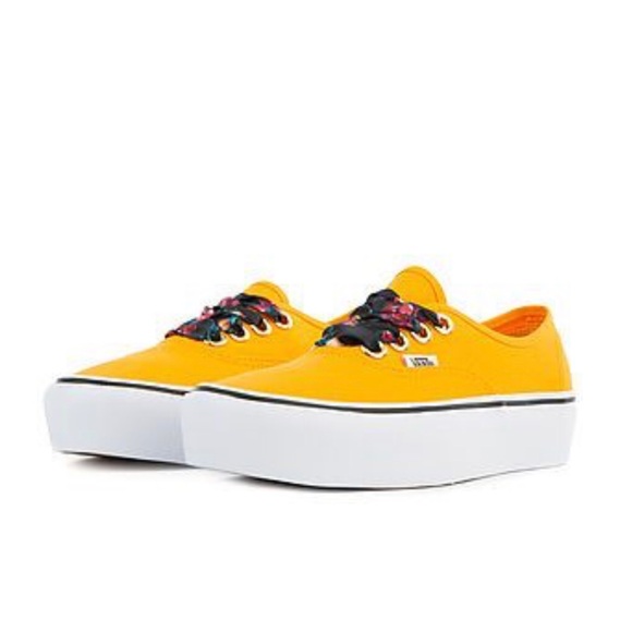 vans platform yellow